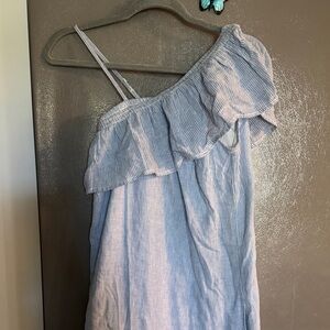 NWT Nordstroms Brand ,beachlunchlounge Light Blue One-Shoulder Dress.#1